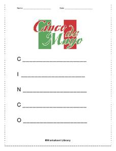 Cinco de Mayo Worksheet