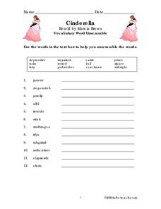 Cinderella Worksheet
