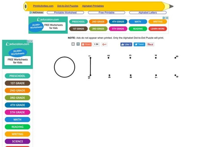 Circle and Rectangle Worksheet