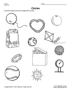 Circles Worksheet