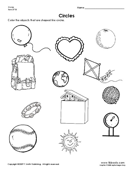 Circles Worksheet