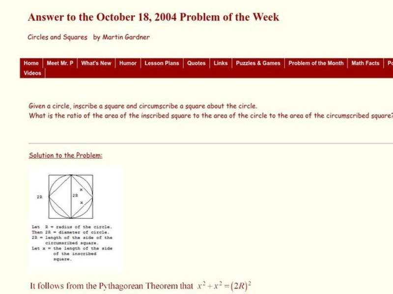 Circles and Squares Worksheet