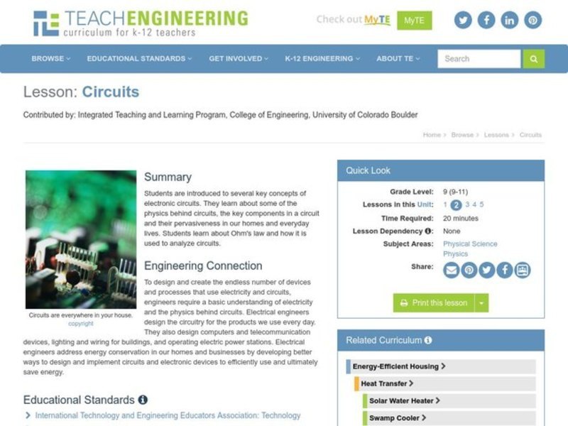 Circuits Lesson Plan