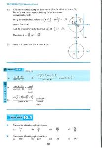 Circular Trigonometric Functions Worksheet