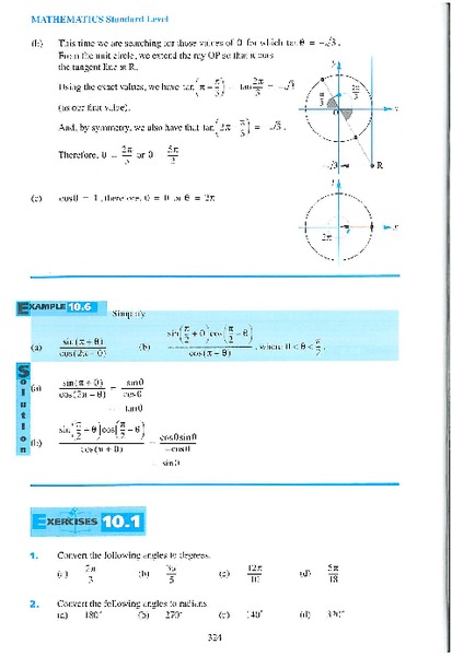 Circular Trigonometric Functions Worksheet