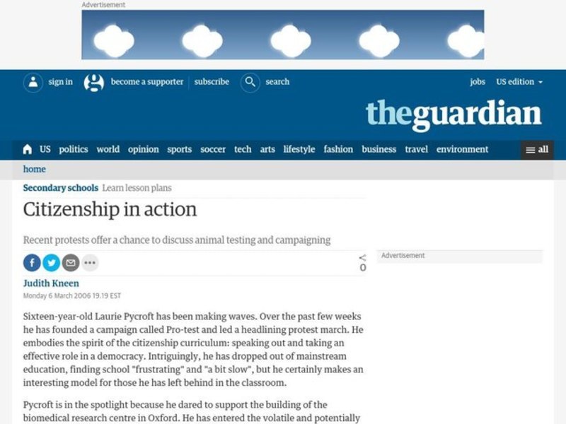 Citizenship in Action Lesson Plan