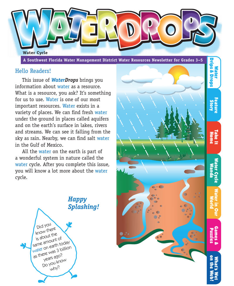 Waterdrops Water Cycle Worksheet