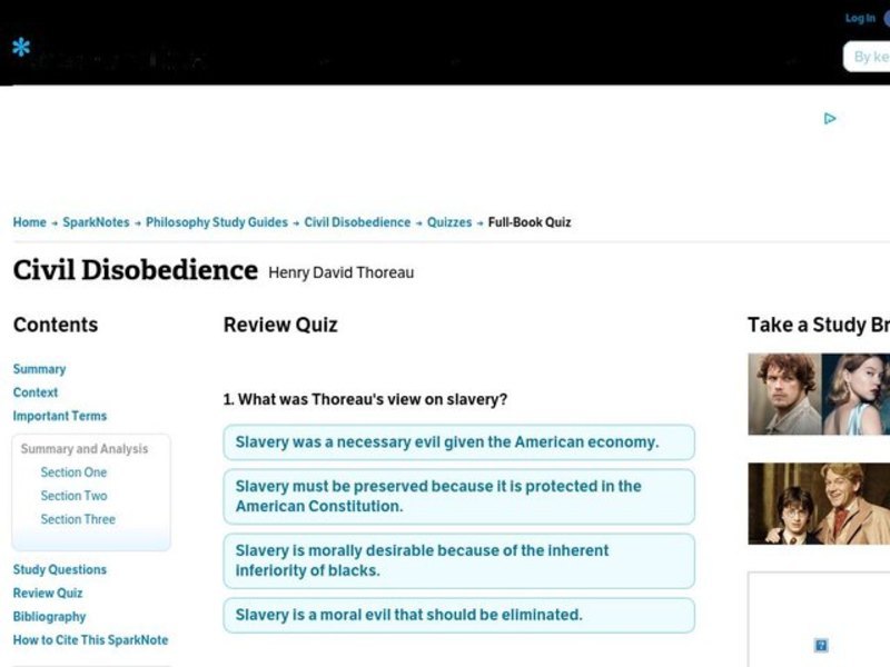 Civil Disobedience Interactive