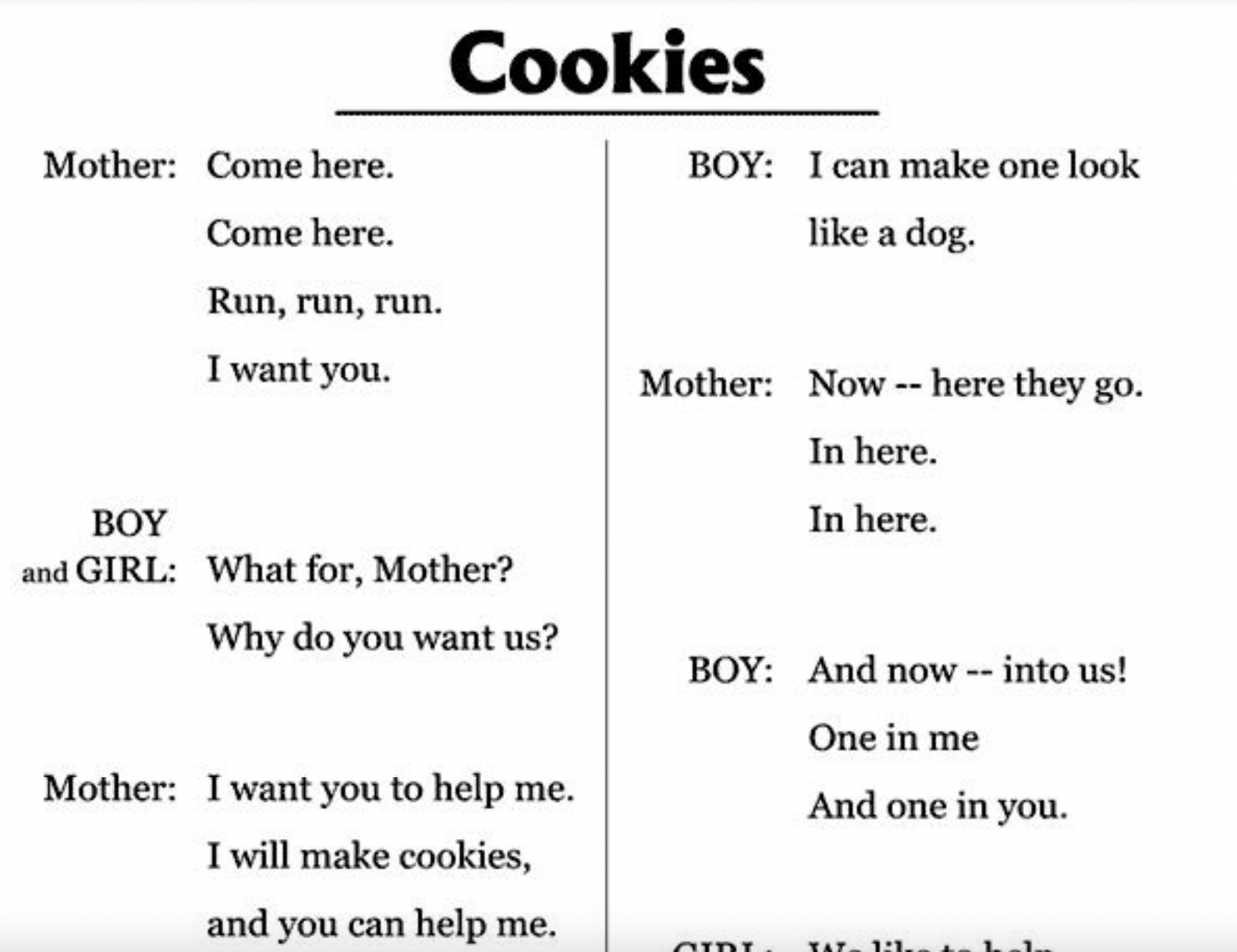 Cookies Worksheet