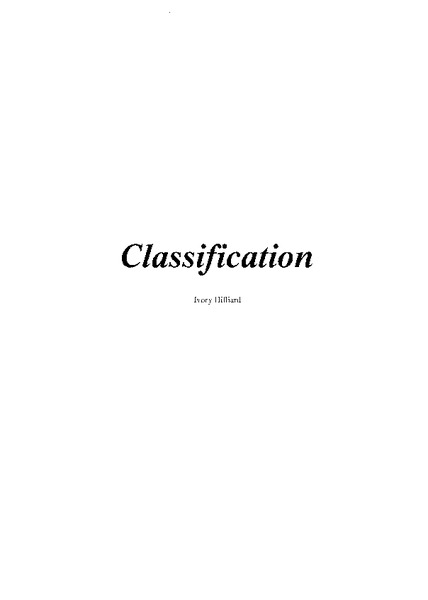 Classification Lesson Plan