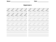 Zaner-Bloser Uppercase L Worksheet