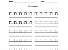 Zaner-Bloser Print Lowercase N Worksheet
