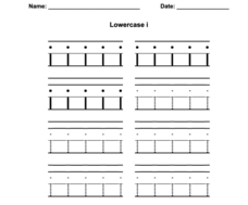 Zaner-Bloser Print Lowercase i Worksheet
