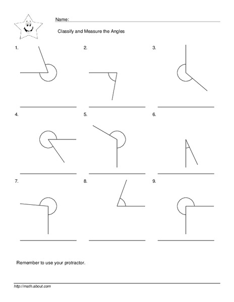 Classify and Measure Angles Worksheet