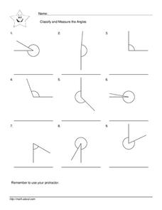 Classify and Measure Angles Worksheet