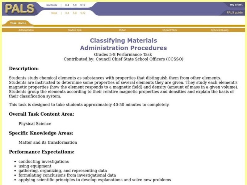 Classifying Materials Lesson Plan