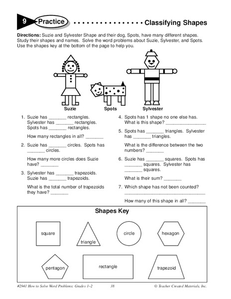Classifying Shapes Worksheet
