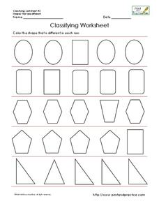 Classifying Shapes Worksheet