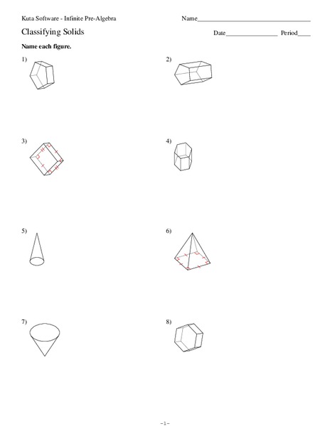 Classifying Solids Worksheet