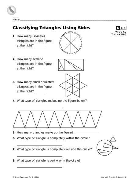 Classifying Triangles Using Sides Worksheet