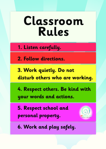 Classroom Rules Printables