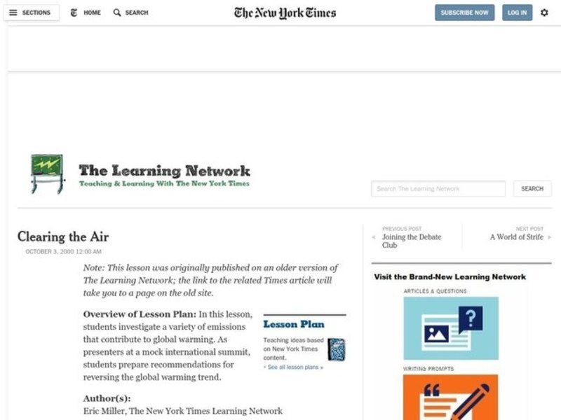 Clearing the Air Lesson Plan