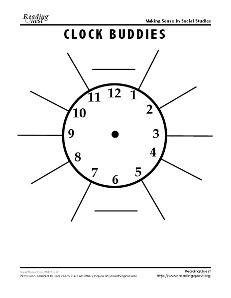 Clock Buddies Worksheet