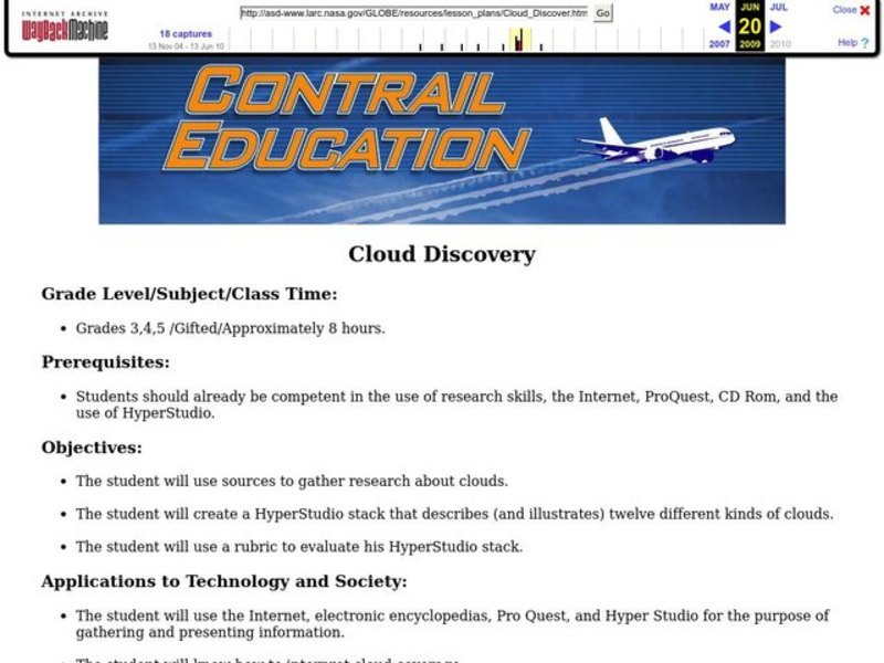 Cloud Discovery Lesson Plan