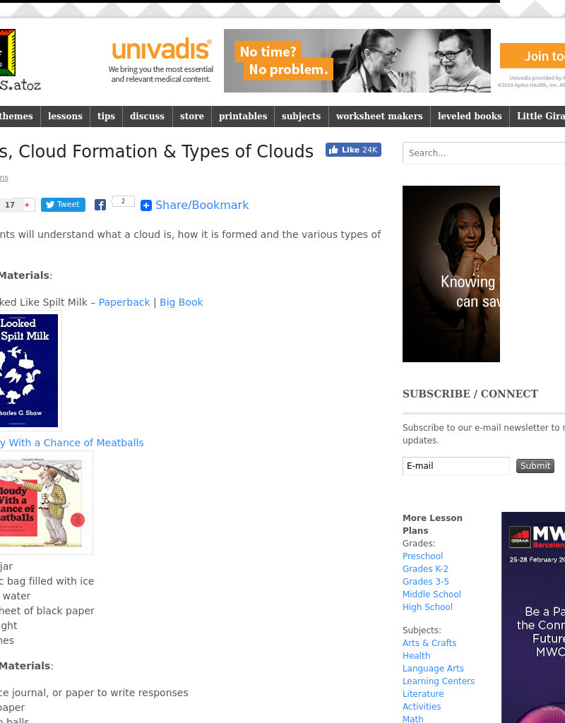 Clouds Lesson Plan
