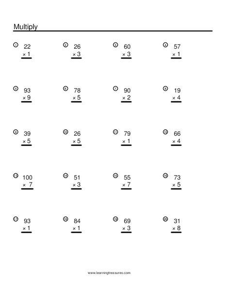 Multiply Worksheet