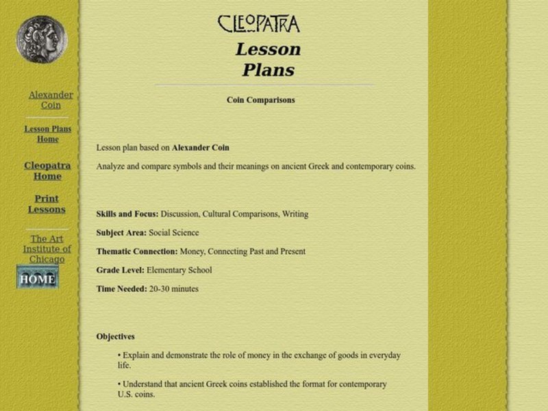 Coin Comparisons Lesson Plan