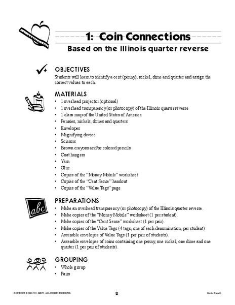 Coin Connections Lesson Plan