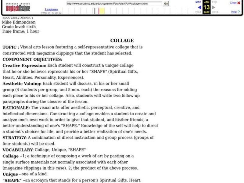 COLLAGE Lesson Plan