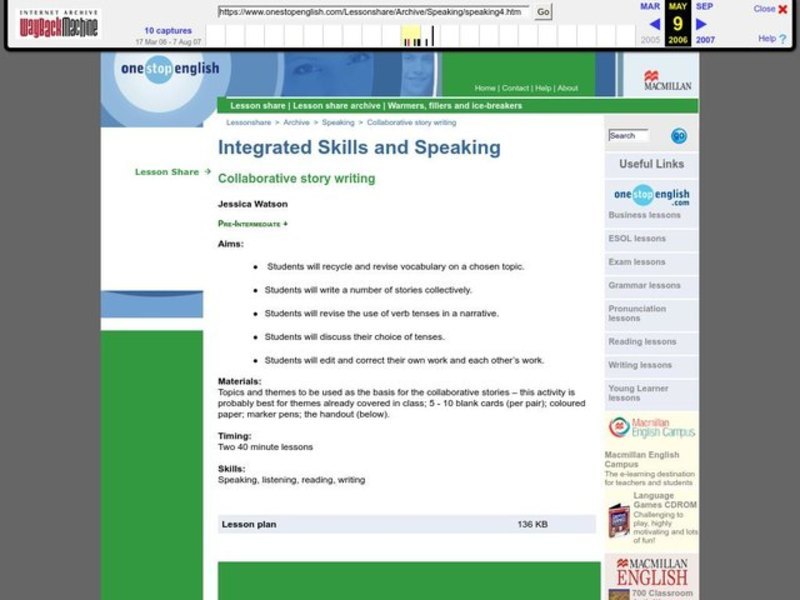 Collaborative Story Writing Lesson Plan