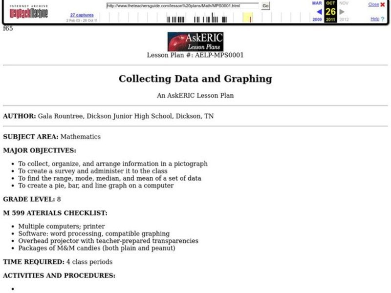 Collecting Data and Graphing Lesson Plan