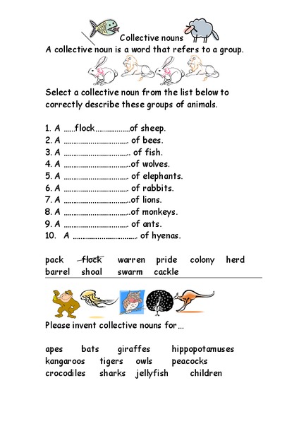 Collective Nouns Worksheet