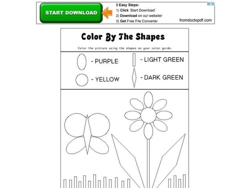Color by the Shapes Worksheet