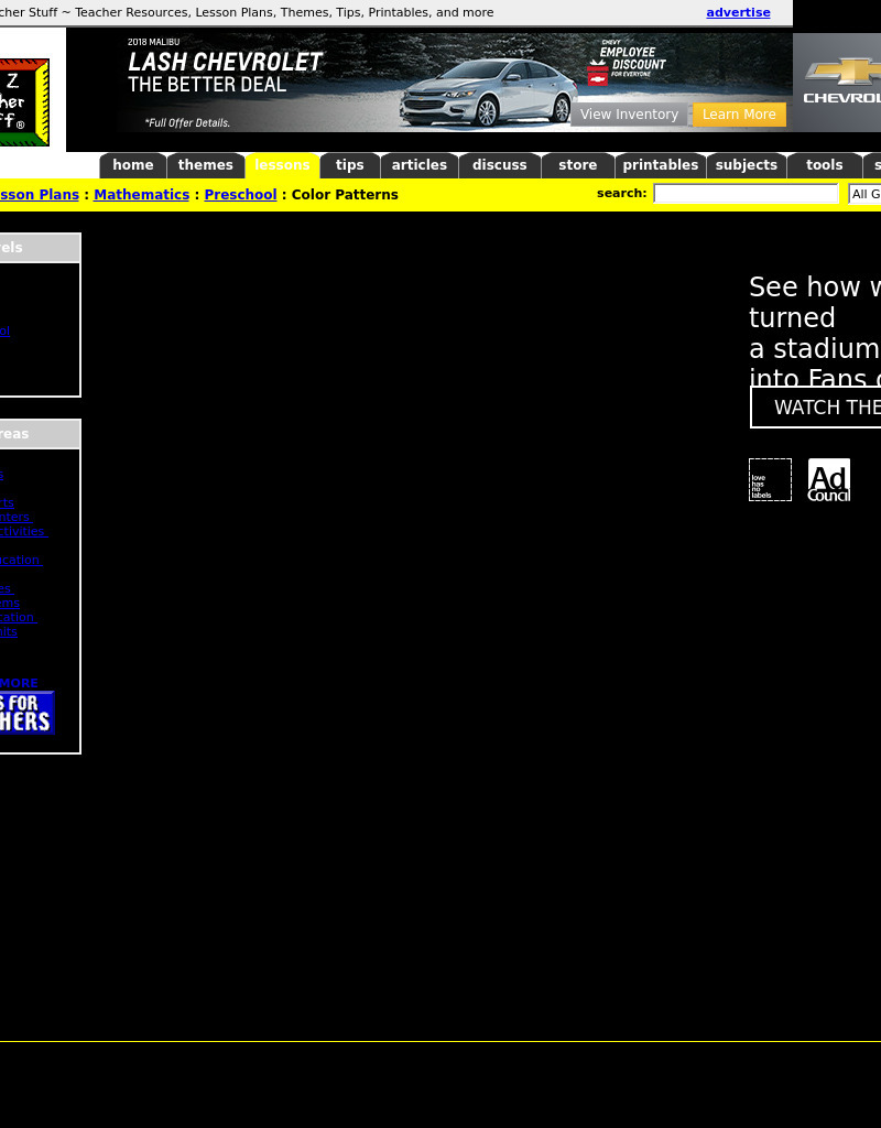 Color Patterns Lesson Plan