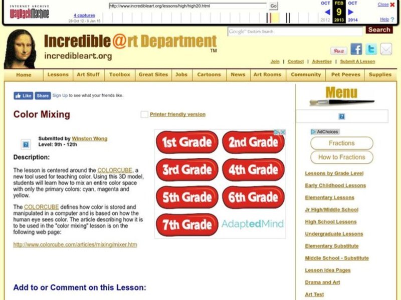 Color Mixing Lesson Plan
