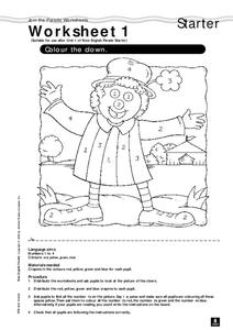 Color the Clown Worksheet