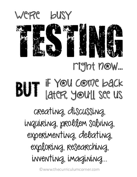 Testing Signs Printables