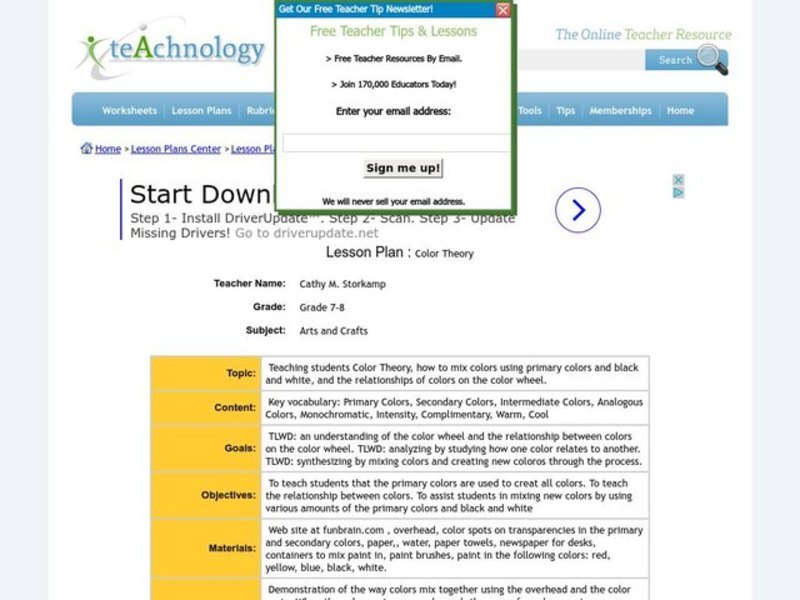 Color Theory Lesson Plan