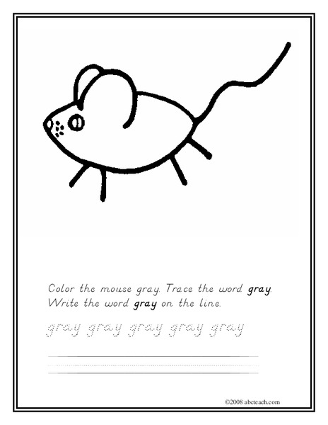 Color Words Worksheet