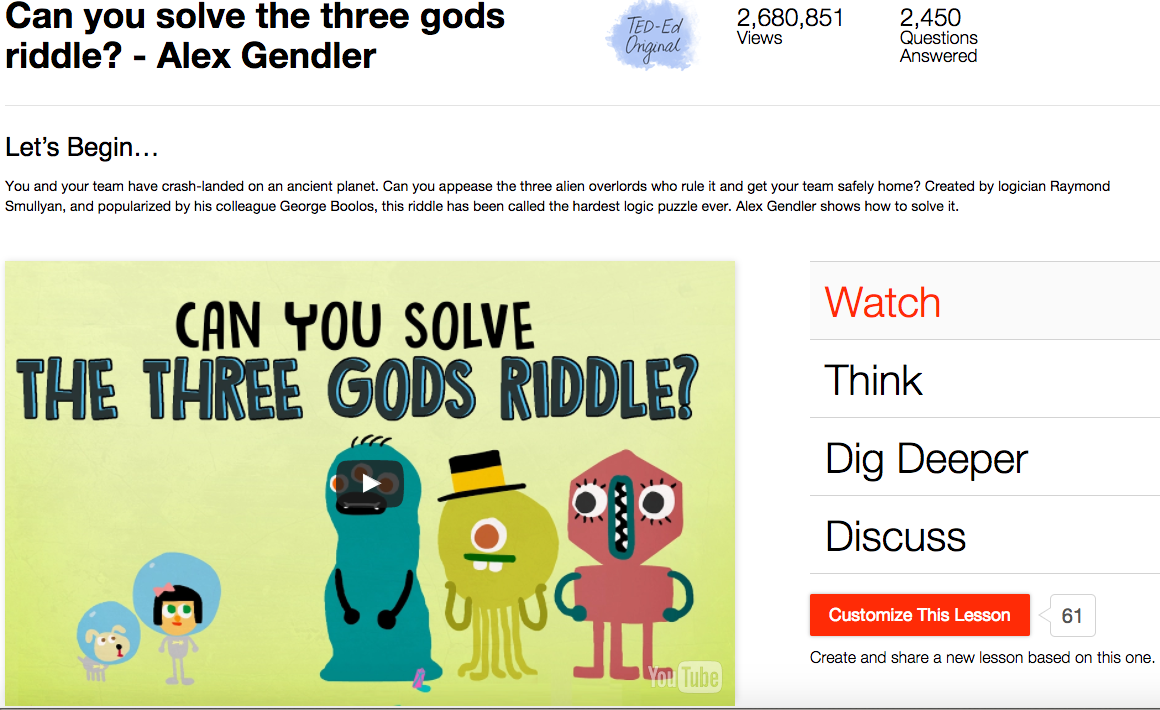 Can You Solve the Three Gods Riddle? Instructional Video