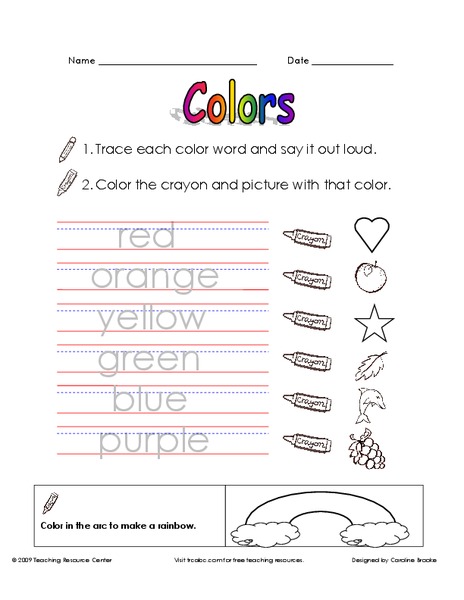 Colors Worksheet