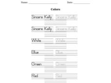 Colors Worksheet