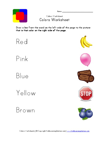 Colors Worksheet Worksheet