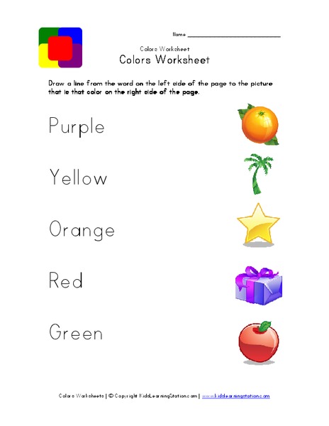Colors Worksheet Worksheet