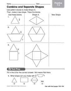 Combine and Separate Shapes Worksheet