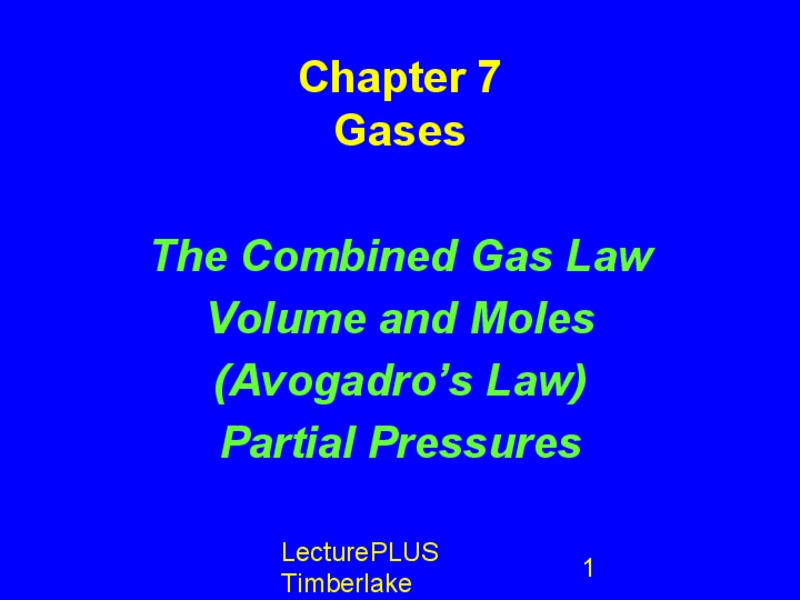 Combined Gas Law PPT